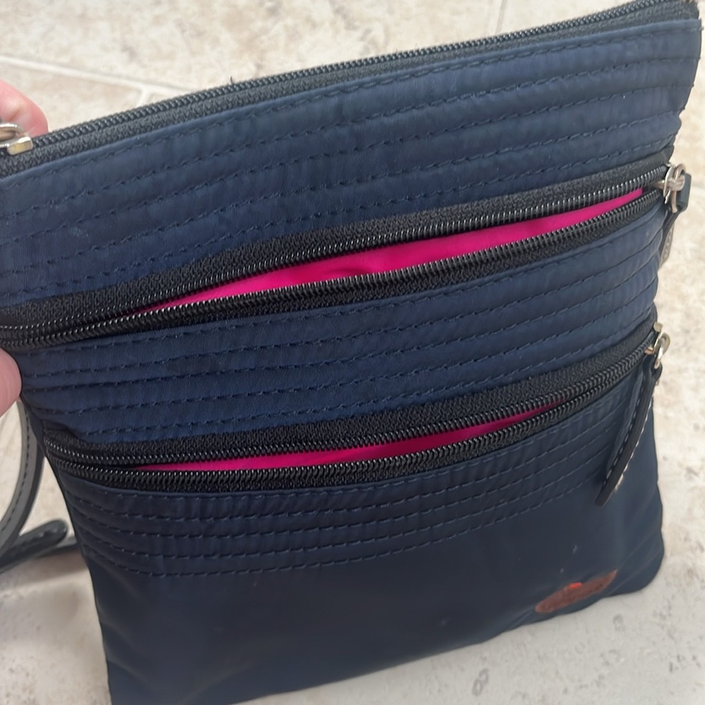 Dooney & Bourke - Triple Zip Crossbody Purse - Navy - Picture 4 of 6